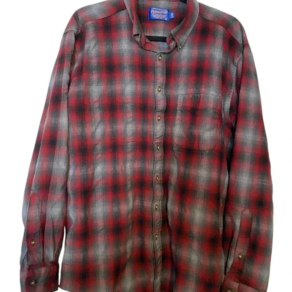 Pendleton Red Plaid Men's Shirt XL long